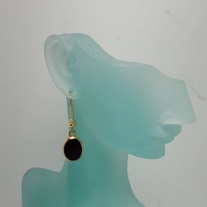 Gold tone PURPLE earrings